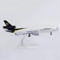 20cm Model Aircraft Diecast Alloy UPS Cargo Airlines MD-11 Simulation Airplane Scale 1:400 Children Educational Toys With Stand