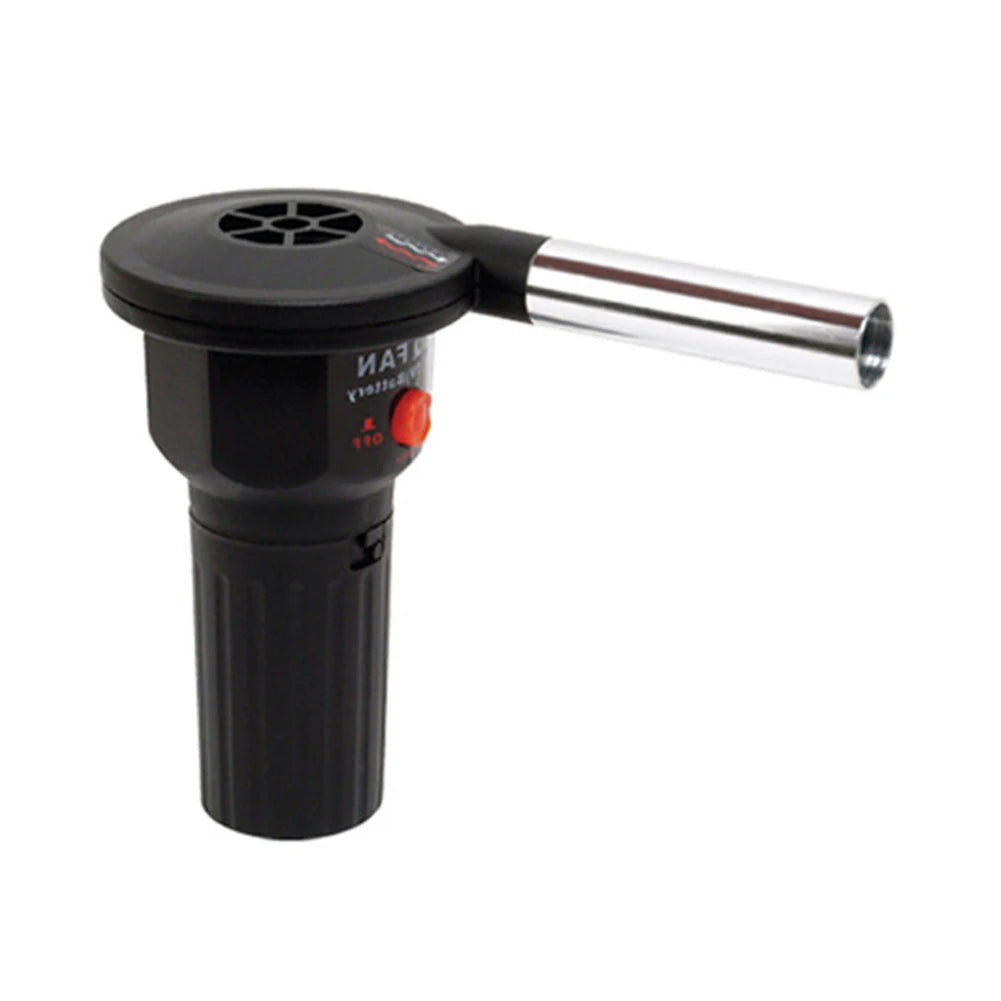 BBQ Fan Air Blower Handheld Outdoor Fan Air Blower Grill Accessories Aluminum Alloy Kitchen Tool for Picnic Camping Cooking