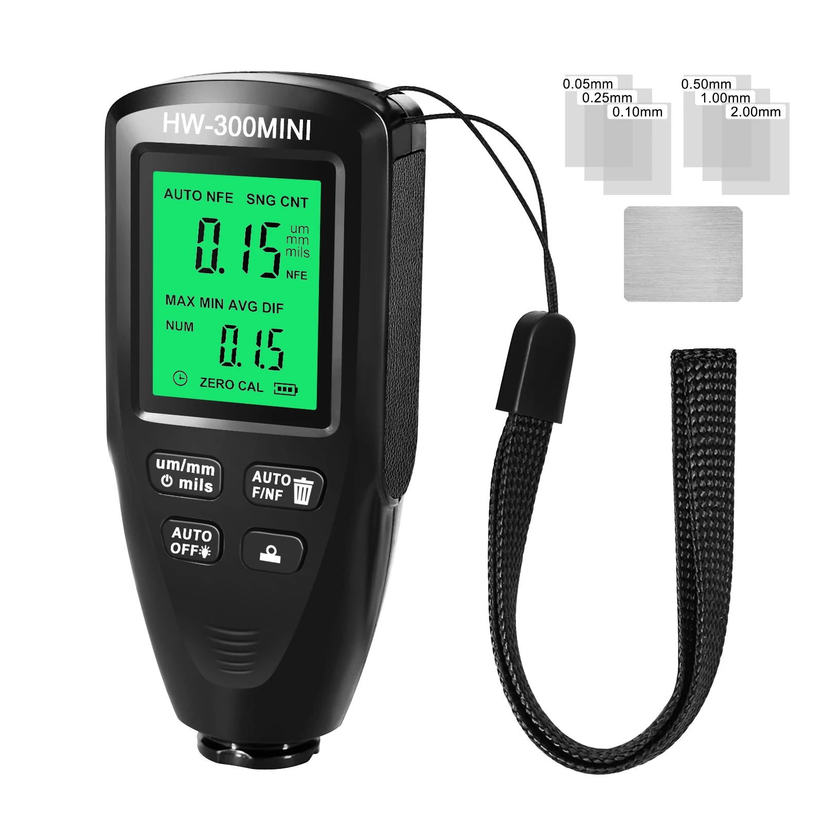 Car Paint Film Tester LCD Display Car Coating Thickness Gauge 0-2000UM Coating Measuring Tools Automotive Paint DFT Meter