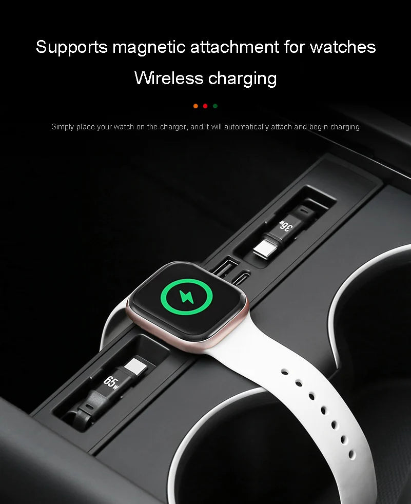 For Tesla Model Y Juniper Fast Charger USB Shunt Docking Station for Model 3 Highland Sunken Adapter Powered Splitter Extension