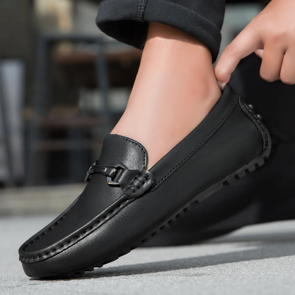 Genuine Leather Men Casual Shoes Luxury Brand Mens Loafers Moccasins Breathable Slip on Italian Driving Shoes Chaussure Homme