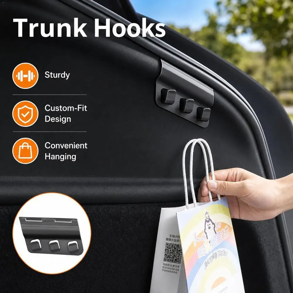 Trunk Hooks For Tesla Model Y/YL 6-Seater Rear Cargo Storage Hangers For Both Sides Car Accessories