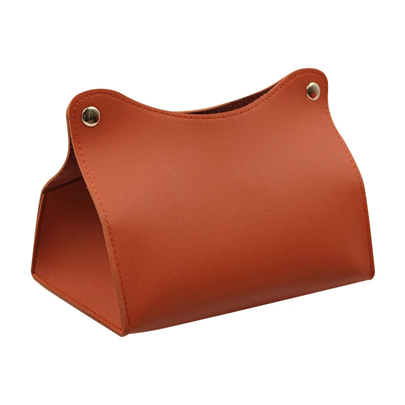 Car Tissue Box Holder  Leather Car Center Console Armrest Napkin Box Sun Visor Backseat Tissue Case