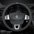 Car Steering-Wheels Cover 38cm Leather For Renault Clio Fluence Megane Laguna Talisman Captur Kadjar Kaptur Koleos Scenic Espace