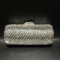 Luxury luxury crystal clutch bag elegant S-shaped striped wallet bridal wedding party ladies evening bag