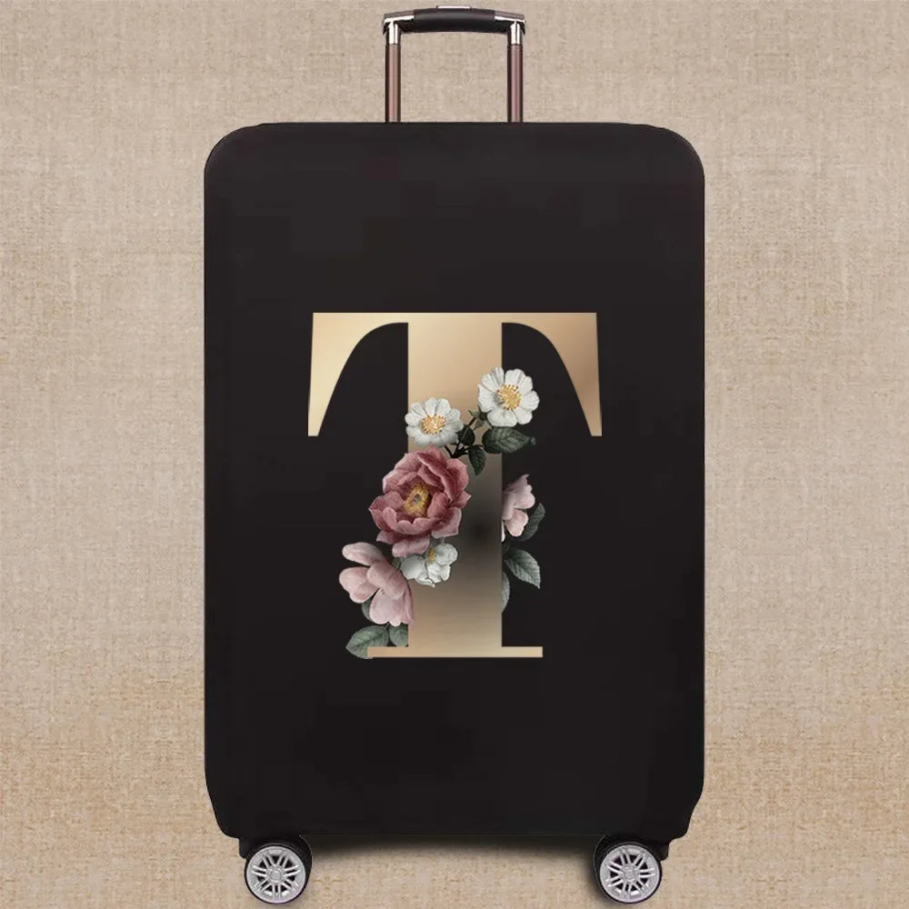 Luggage Covers 18-32 Protector Travel Luggage Suitcase Protective Cover gold letter series Stretch Dust Cover Travel Accessories