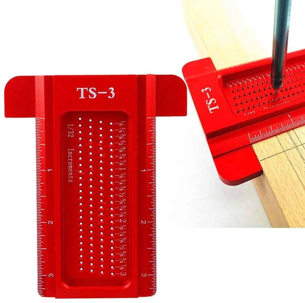 Woodworking Scribe 60-600mm T-type Ruler Scribing Ruler Aluminum Alloy Line Drawing Marking Gauge DIY Measuring Tools