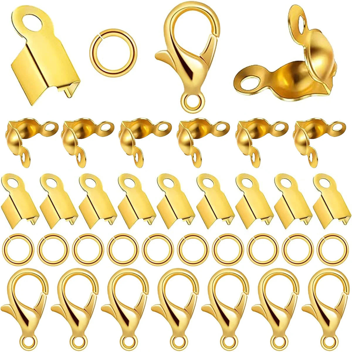 320pcs Clasps Hooks Jump Rings End Beads for Bracelet Neckalce Jewelry Making Spare Restoration Accessories Parts DIY Wholesale