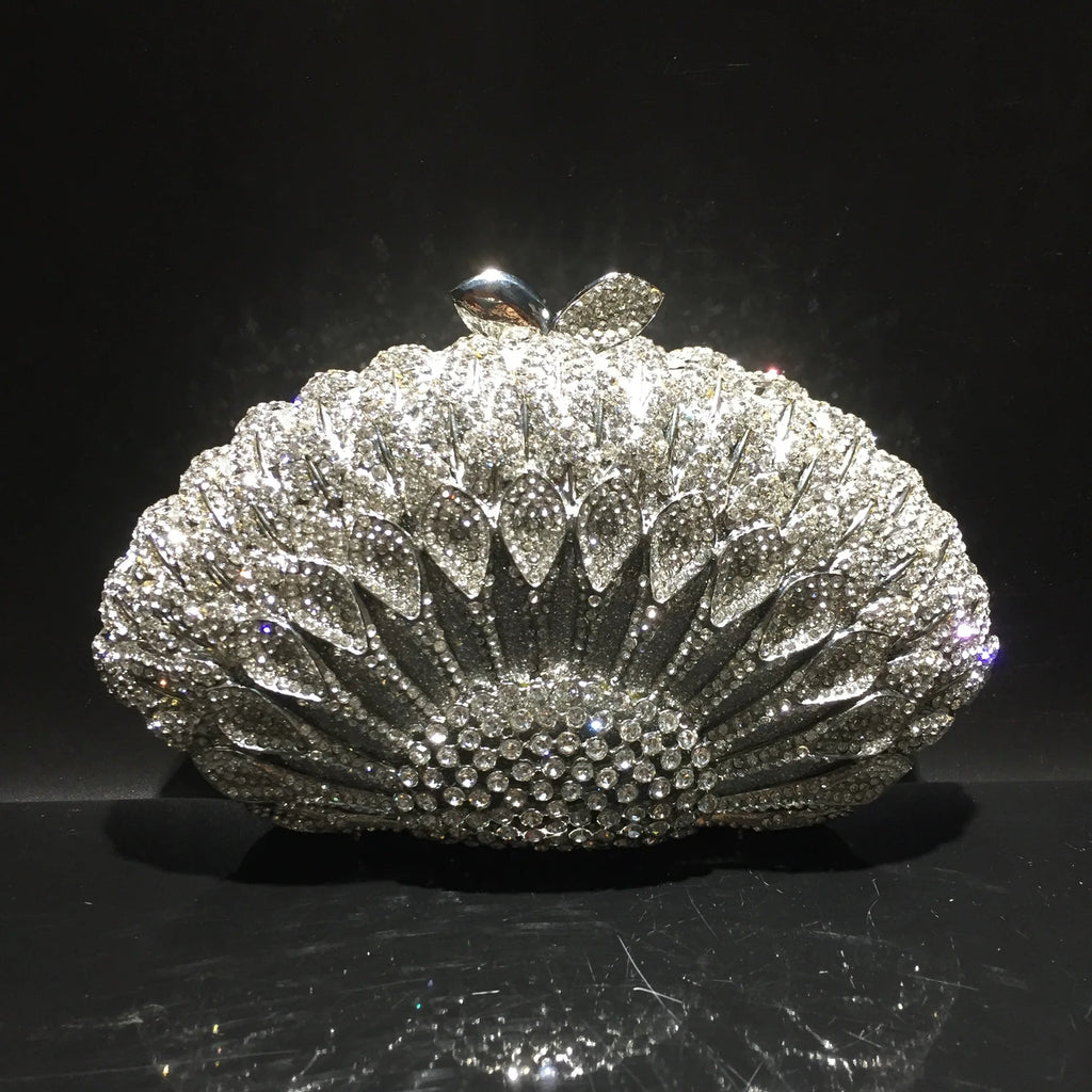 Woman Crystals Dinner Party Evening Clutch Bags Gems Handbag Diamond Evening Bag Wedding Bridal Purse Gala Banquet Purses
