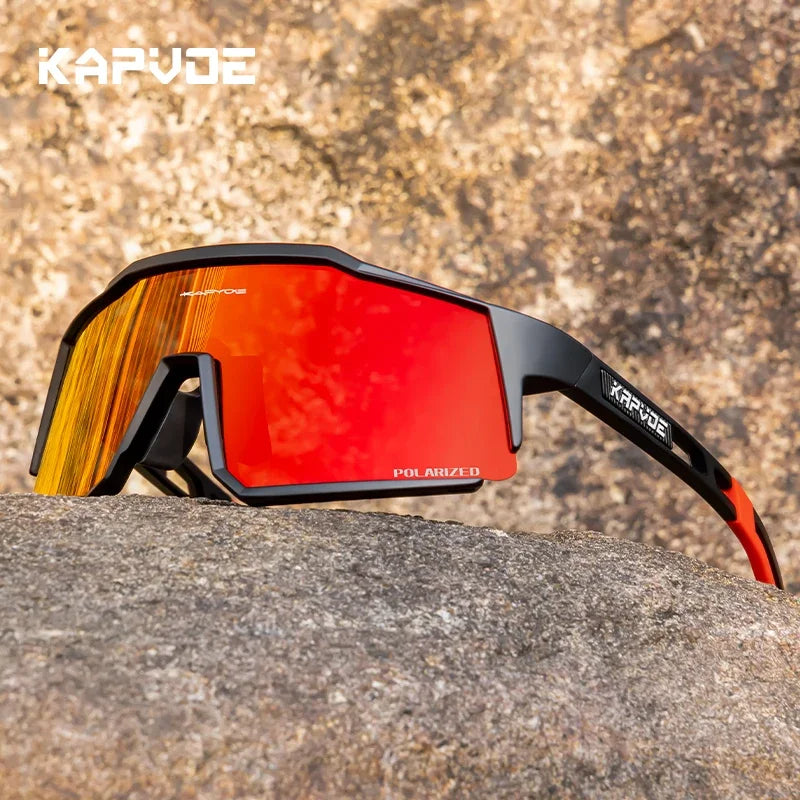 Kapvoe Polarized Sunglasses Fashion Cycling Glasses Bike Road Driving Goggles Outdoor UV400 Sports MTB Road Mountain Bicycle