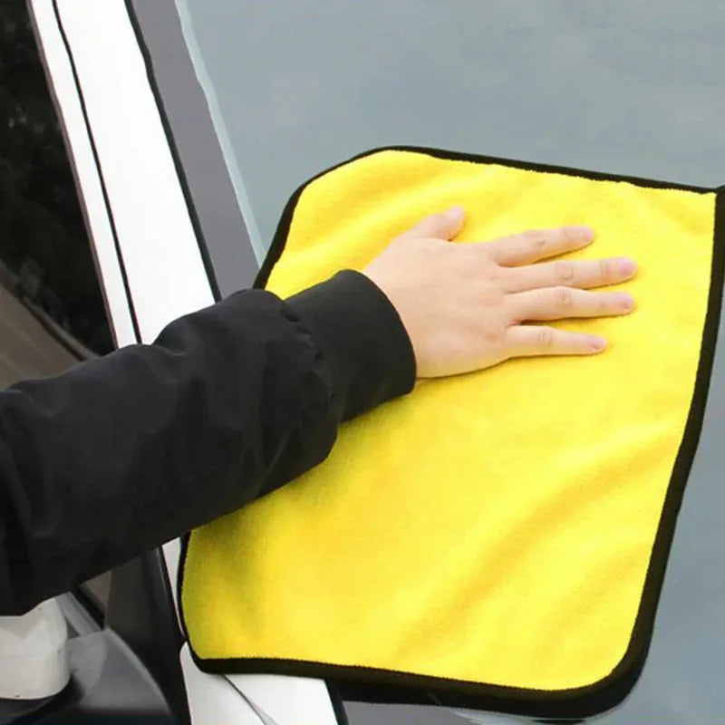 1/5/10/20pcs Microfiber Cleaning Towel Thicken Soft Drying Cloth Car Body Washing Towels Double Layer Clean Rags 30/40/60cm