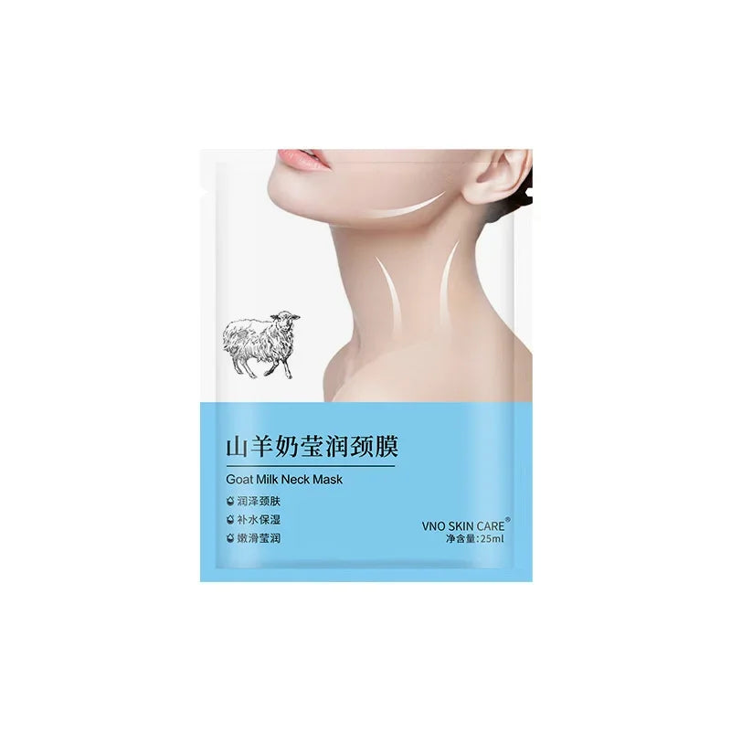 10pcs Goat Milk Neck Mask Collagen Firming Anti-Wrinkle Whitening Anti-aging Nech Masks Moisturizing Beauty Necks Skin Care