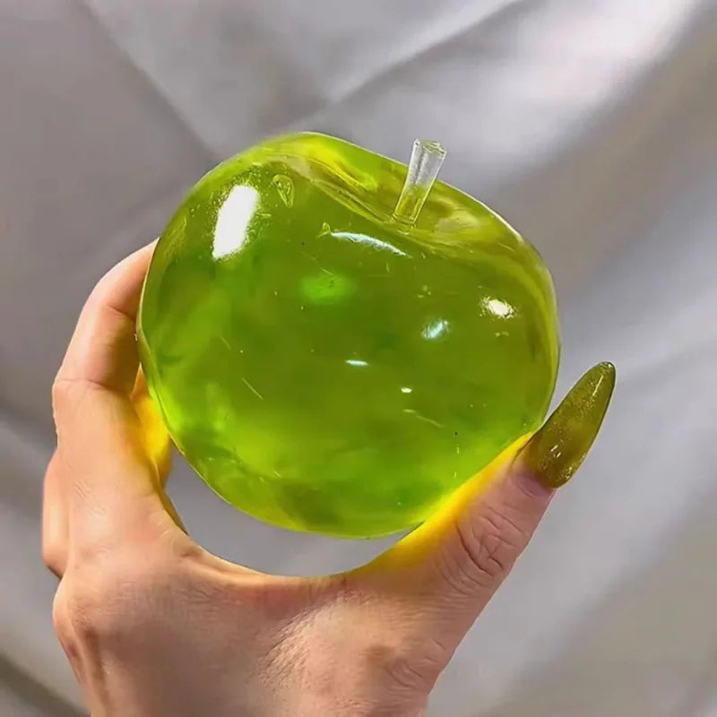 Squishy Green Apple Stress Ball Fidget Sensory Toy for ADHD Autism Slow Rebound Squeeze Toy for Kids Adults Decompression Gift