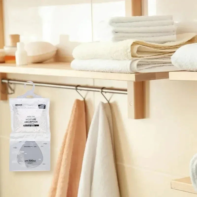 5/10/15Pcs Moisture Absorber Hanging Drying Clothes Dehumidifier Wardrobe Dehumidifier Bag Desiccant Moisture Absorption Bag