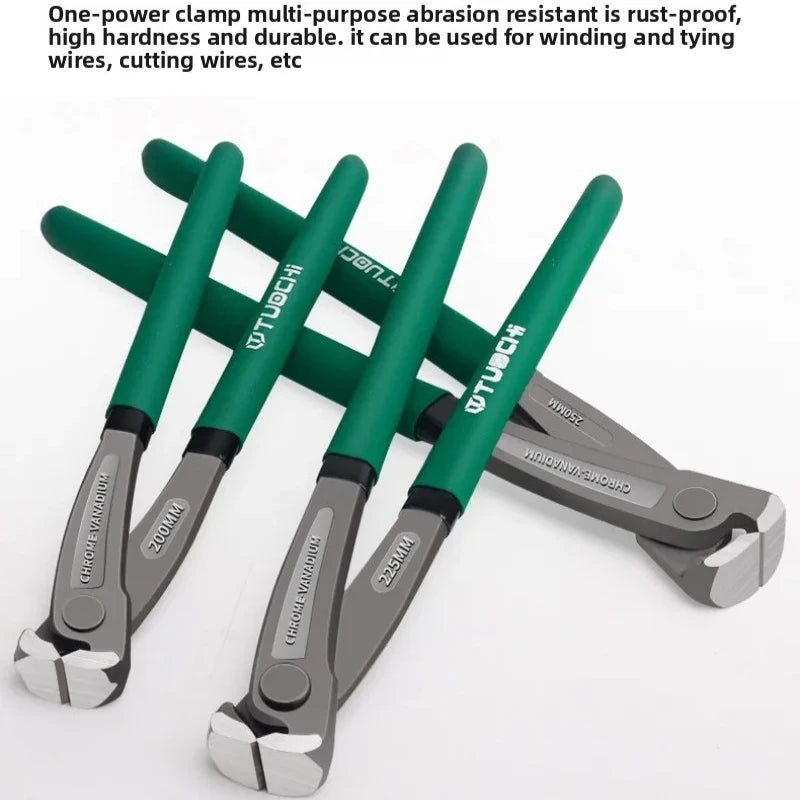 Industrial Grade Wire Tongs Multi-functional Tower Pincers Non-slip Grips Pliers Flat Top Cutting Pliers, Nail Pulling Pliers