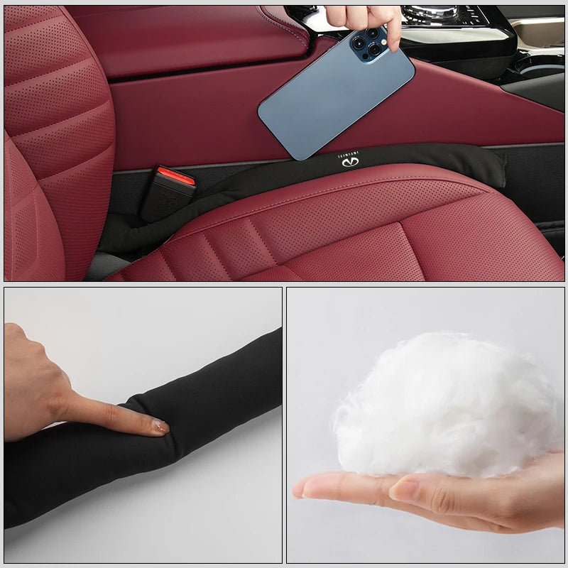 Car Seat Gap Filler Suade Leakproof Plug Seat Gap Leak Pads Filling Organizer For Infiniti Q50 FX35 Q30 G37 Q70 QX70 G35 Q60 QX5