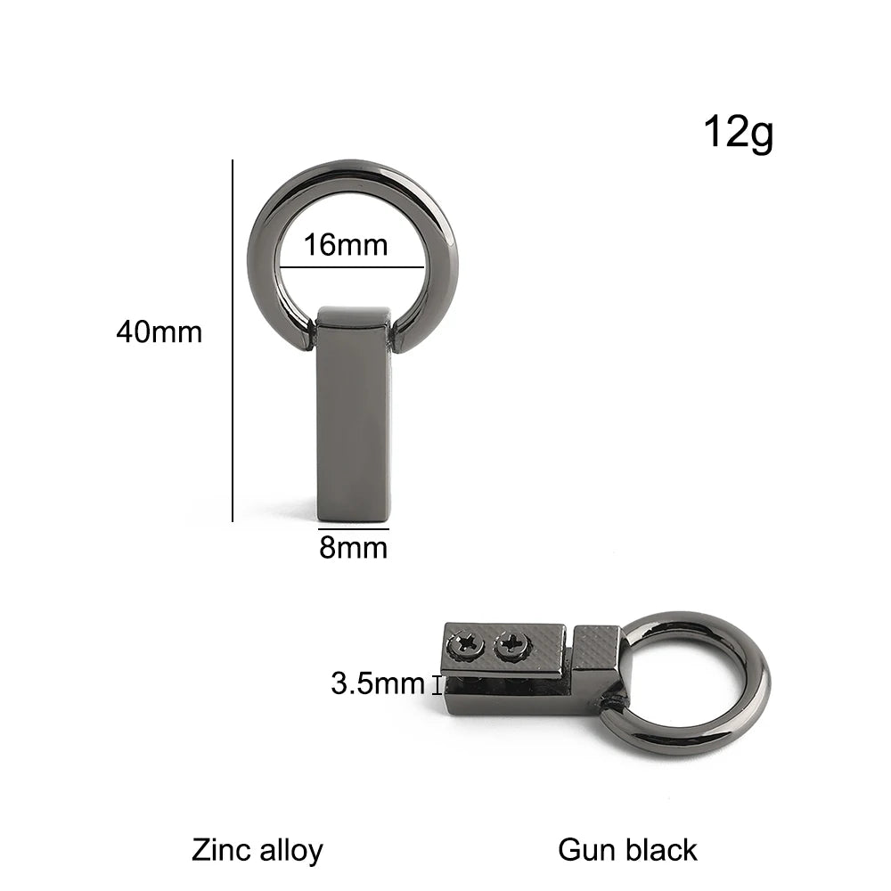 10/40/100PCS Metal O Ring Stud Rivet Screwback Bag Side Edge Anchor Buckles With Screws For Purse Handbag Belt DIY Accessories