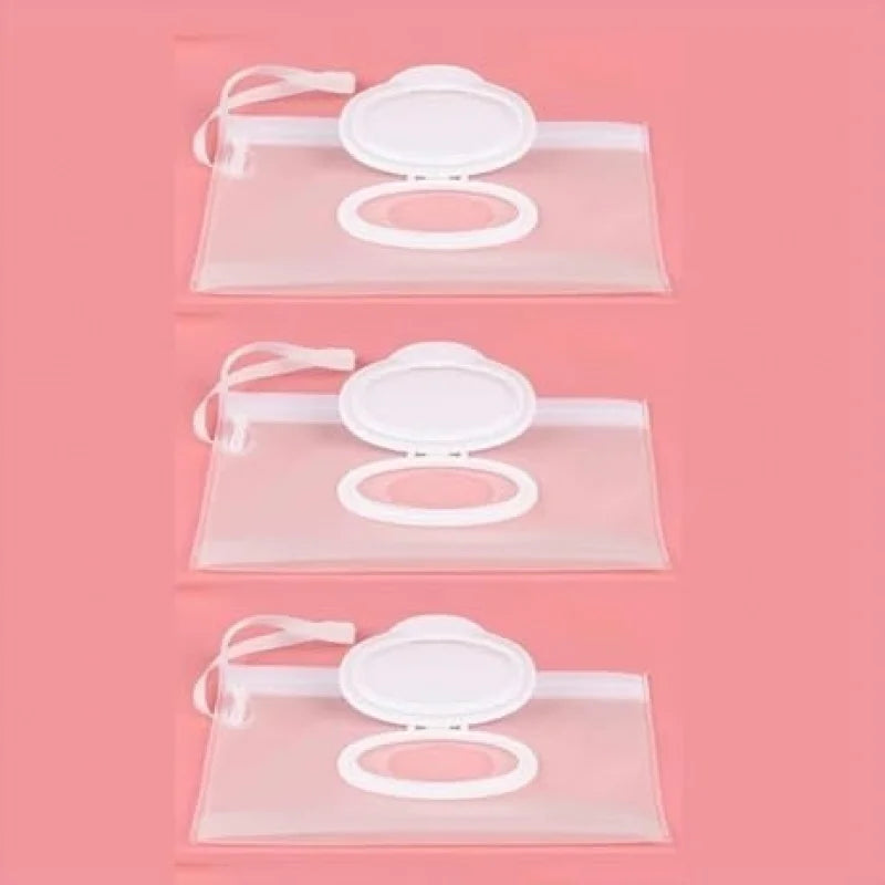 1/3Pcs Reusable Wet Wipes Pouch, Waterproof Travel Wipes Dispenser Bag, Portable Flip-Top Wipes Holder for Baby & Outdoor