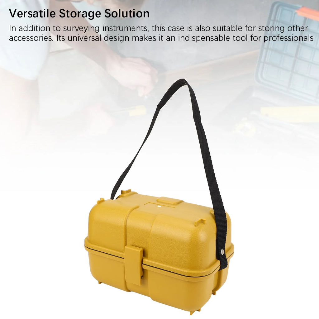 Leveling Instrument Case Single Lock Plastic Total Station Level Storage Box for Surveying Equipment Yellow Level Storage Case