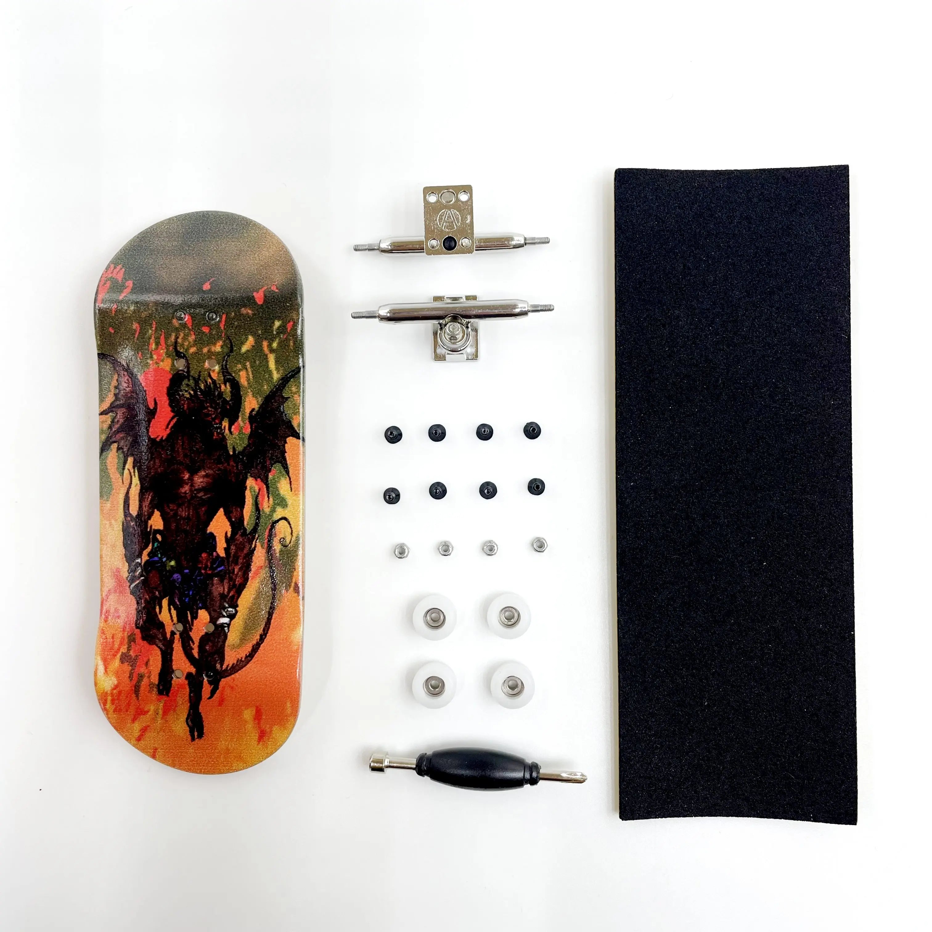 34mm Fingerboard Set Professional Wooden Deck Single Axle Truck CNC Wheels Complete Mini Finger Skateboard