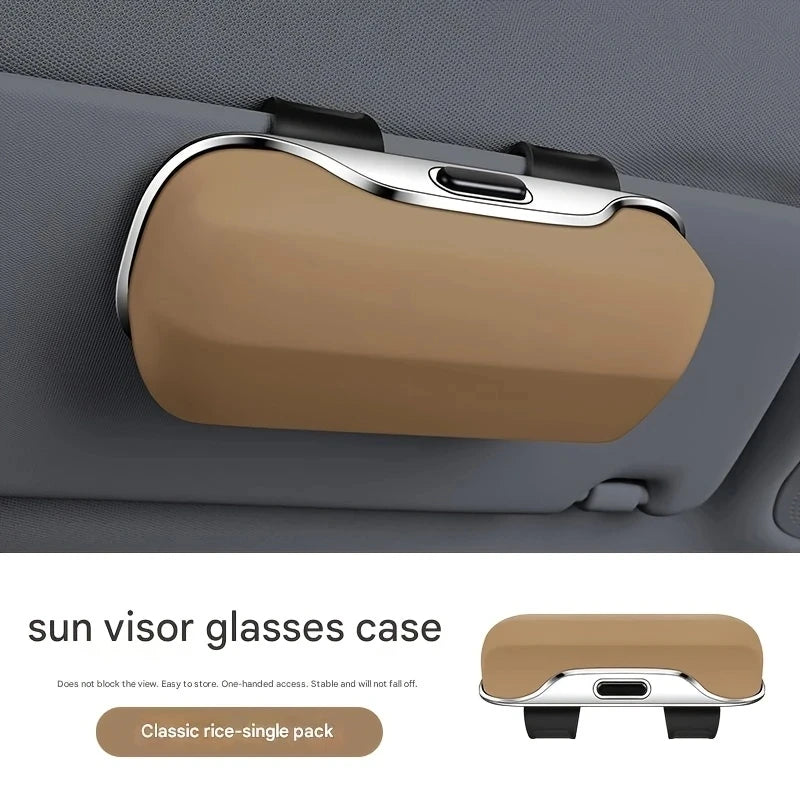Car Glasses Box Portable Car Sunglasses Holder In The Car Driving Glasses Holder Eyeglass Case Sun Visor Car Lenses Holder