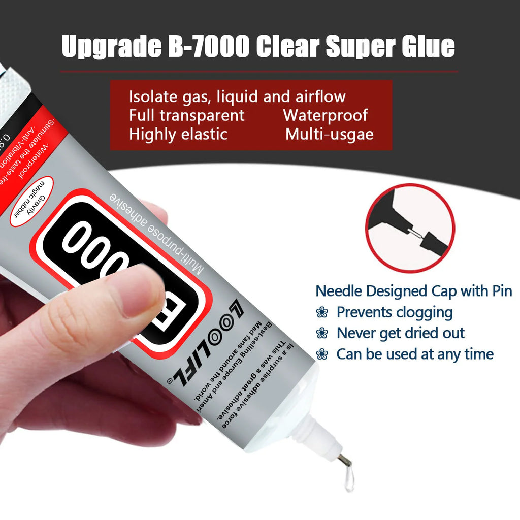 Super b7000 strong glue, waterproof and odorless, transparent, suitable for hand-made, DIY mobile phone case, etc.