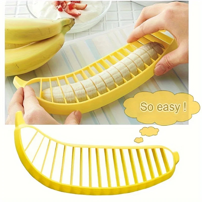 1pc,Fruit Slicer - Reusable Banana,and Egg Slicer - Washable Kitchen Gadget for Dorm Essentials and Kitchen Tools