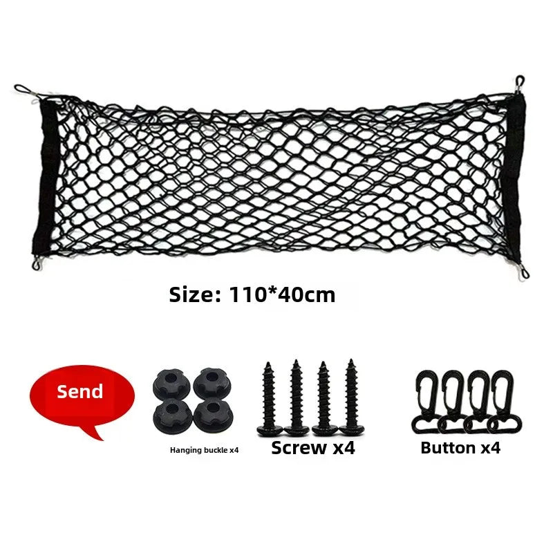 Universal Elastic Car Trunk Net Nylon Mesh Cargo Organizer Stretchable Luggage Storage Network Pocket for Vehicle Interior