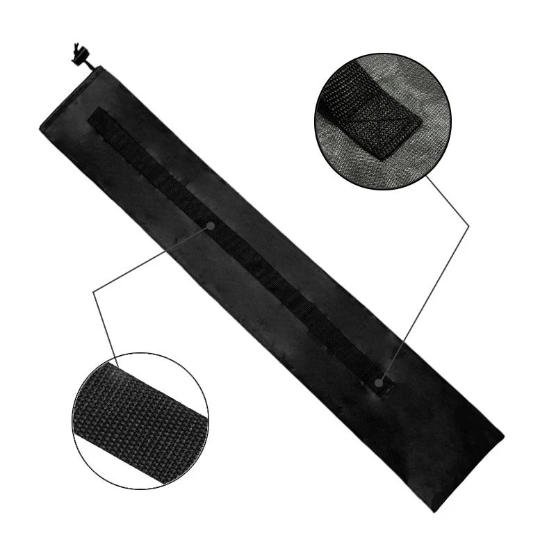 Black Strap Hiking Pole Storage Cloth Bag Oxford Waterproof Walking Stick Organizer Portable Outdoor Drawstring Bag
