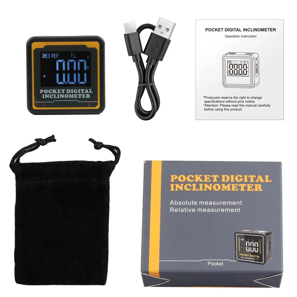 Digital Inclinometer Electronic Level Box Magnetic Protractor Angle Finder Gauge for Bevel Angle Miter Saw Car Repair Testing