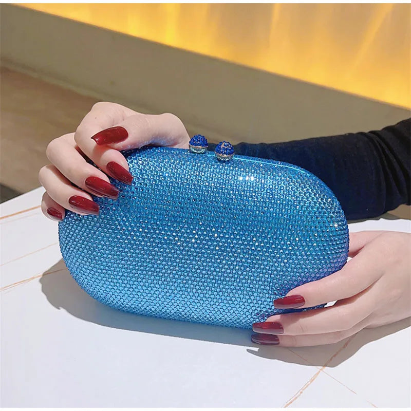 XMESSUN New Trend Diamonds Clutch Evening Bags,Luxury Faionable Jewelry Wedding Party Purses Women Chain Shoulder Crossbody Bag