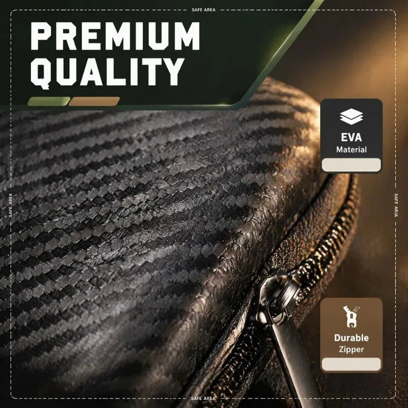 EVA Carrying Case Zipper Storage Pouch Hard Shell Protective Bag for Phone Charger Shaver Hard Drive Data Cable Headphone Square