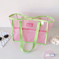 New Best-Selling Trendy Mesh Handbag Beach Bag Single Shoulder Bag Summer Large Capacity Portable Storage Travel Bag for Girls
