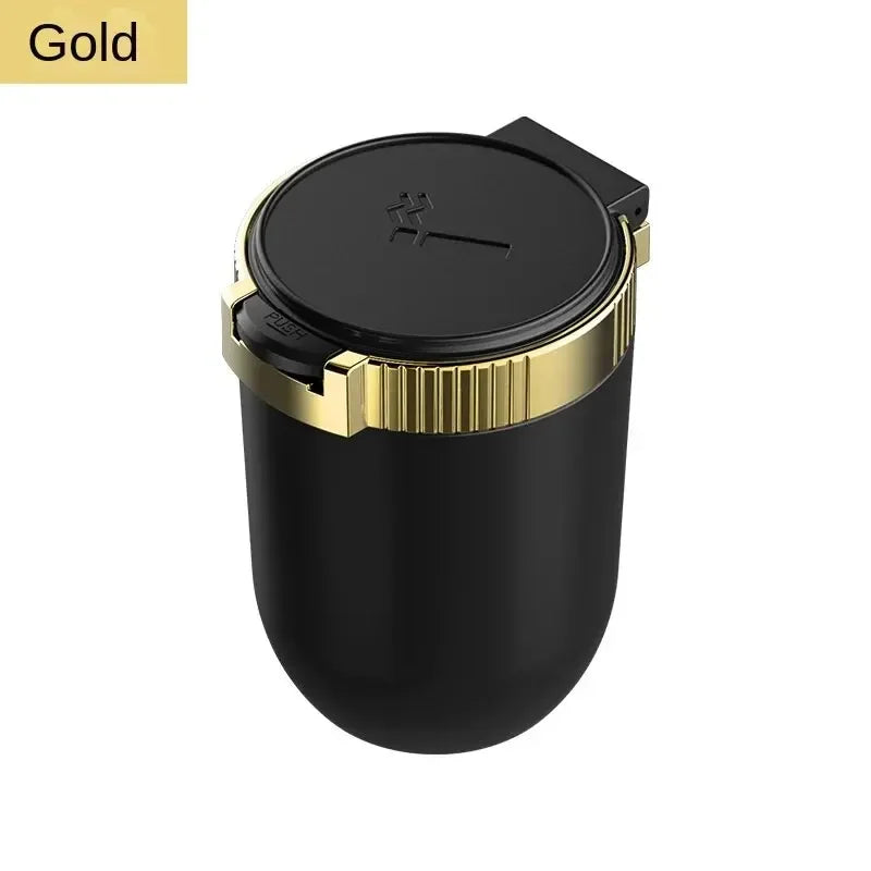 Car Ashtray Creative Personality Car Ashtray with Lid LED Light Dual Use in Car and Home Ashtray