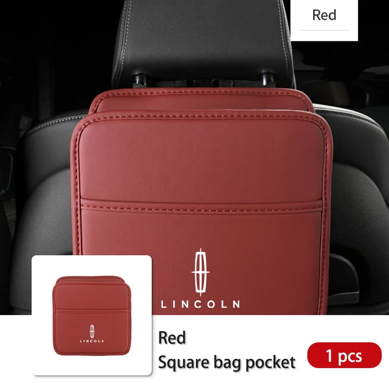 Car Seat Storage Bag Chair Back Water Cup Tissue Storage Box For Lincoln Mondeo MKC MKZ MKX MKT Aviator Navigator