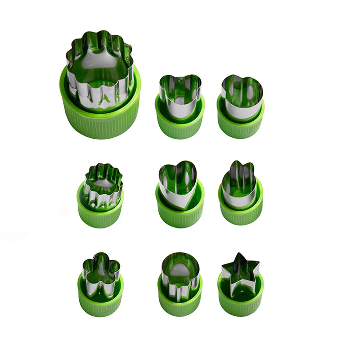 9PCS Stainless steel vegetable fruit flower cutter full hand protection butterfly face mold printing mold cake biscuit mold