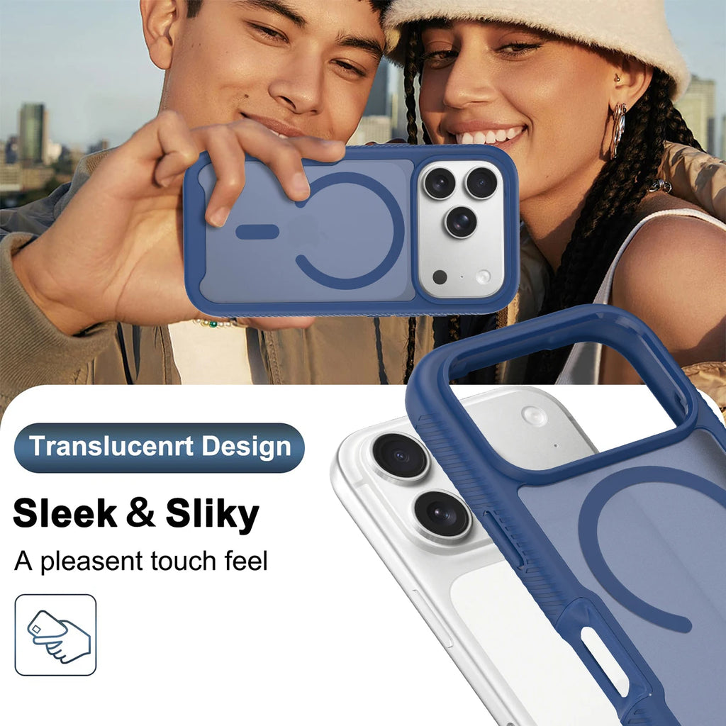 Translucent For MagSafe Magnetic Phone Case For iPhone Air 17 Pro Max 16E Military Grade Protection Anti-Fingerprint Matte Cover