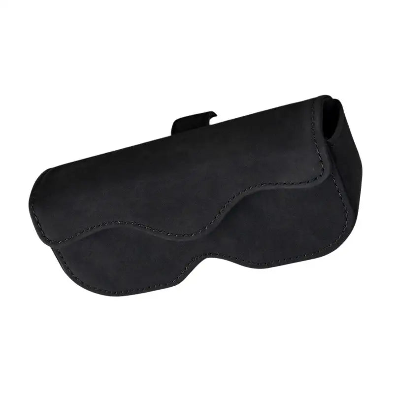 Suede Leather Car Eyeglass Case Automatic Closing Non-slip Auto Sun Visor Glasses Holder Magnetic Multi-functional Eyewear Clips