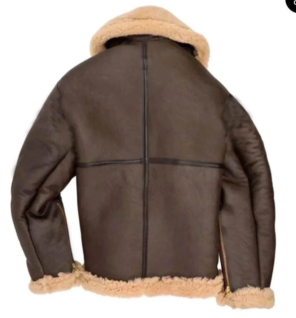Men Autumn Winter Coat Jacket Faux Leather Solid Color Turndown Collar Zippers Pockets Warm Comfortable Fashion Casual Regular