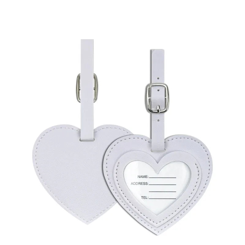 Luggage Tags Vacation Travel Accessories Creative PU Love Boarding Pass Thickened Leather Luggage Tag Check in Tag Id Name Tags