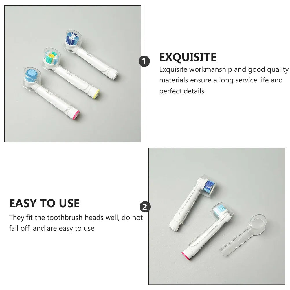 12Pcs Transparent Travel Electric Toothbrush Head Covers Protective Caps Dustproof Portable Toothbrush Lid Outdoor Brush