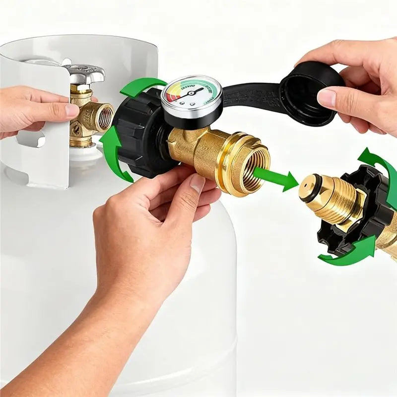 B08B-Propane Level Indicator Propane Tanks Tank Gauge Gas Grill Propane Level Gas Cylinder Adapter