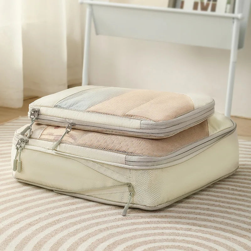 5pcs/set Lightweight Portable Travel Compression Storage Bag Multifunctional Luggage Organizer for Clothes Shoes Storage Bag