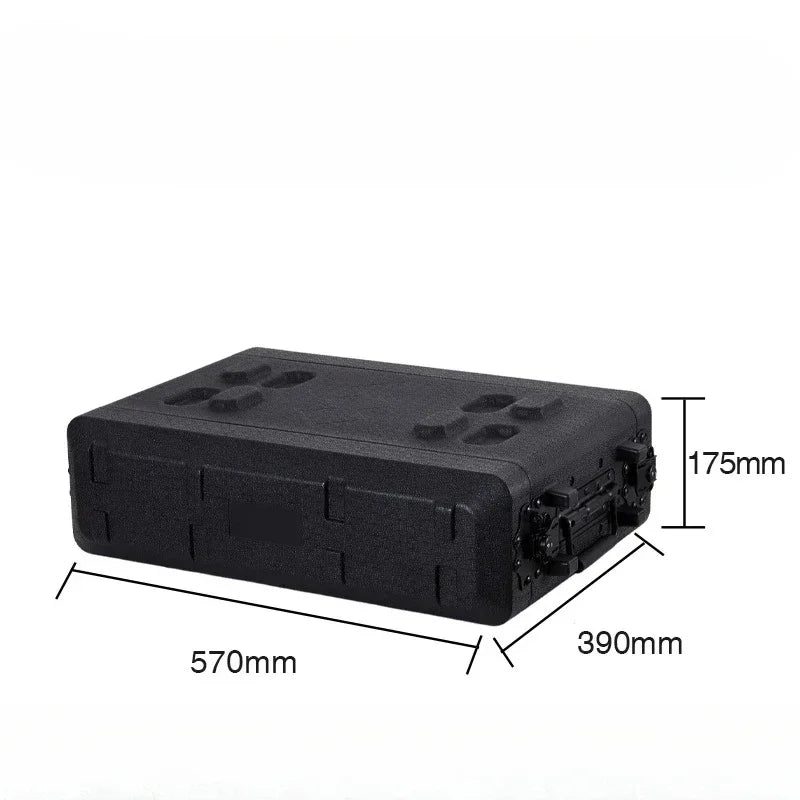 PE Plastic Power Amplifier Receiver Storage Tool Case Wireless Microphone Storage Safety Protection Tool Case Theater Stage Box