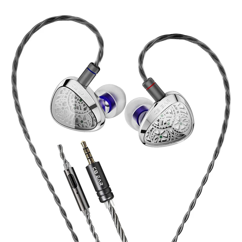 KBEAR TBX Tourbillon X  IEMS in-Earphone Wired Headphones 10mm CVD-Coated Carbon Fiber Diaphragm Deep BassGaming Headset
