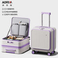 Front Opening Luggage 18 20 Inch Carry On Suitcase Lightweight Spinner Wheels Mini Travel Trolley Case with Laptop Compartment