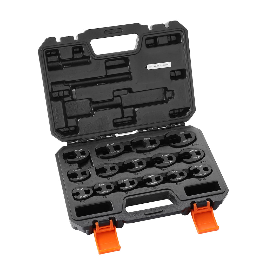 SucceBuy 14/15/20/24PCs Crowfoot Wrench Set 1/2" 3/8" Drive Crows Foot Wrench Set CR-MO Steel Crowfoot Wrench Set