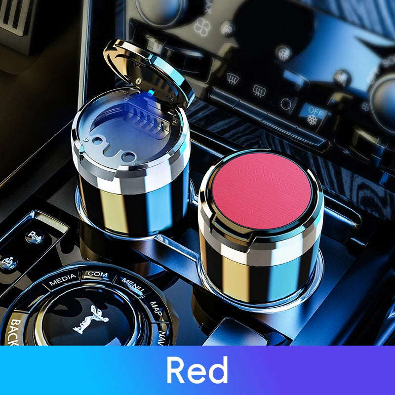 Car Cigarette Ashtray with Lid with LED Night Light Portable Detachable Vehicle Ashtray Holder Cigarette Ashtray Accessory