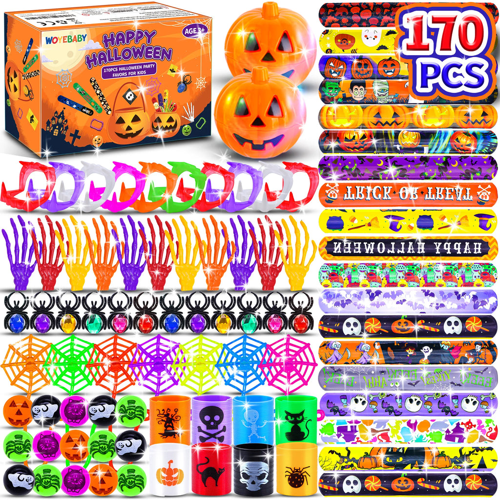 170Pcs Halloween Mini Fidget Toy Set for Kids - Stress Relief Sensory Toys Classroom Treasure Box Party Favors & Kids Gifts
