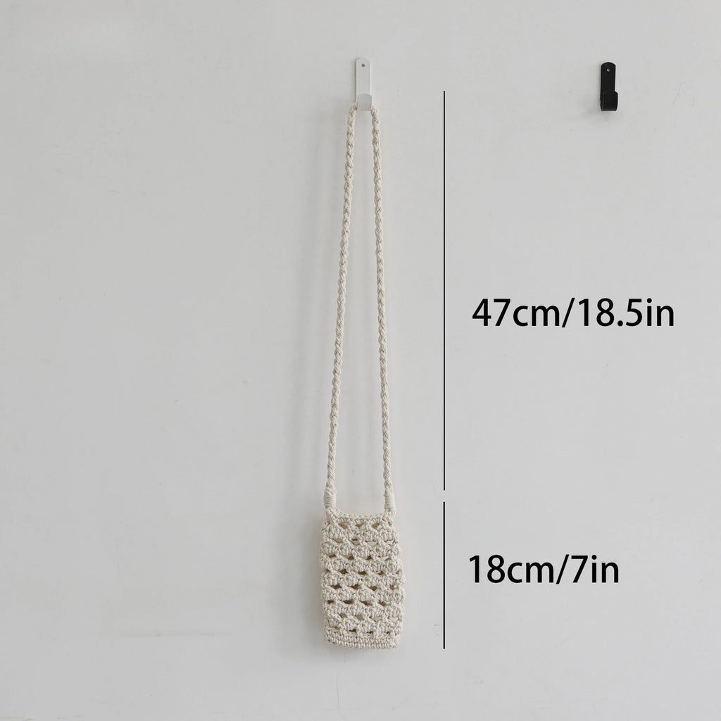 Hand-woven mobile phone bag summer small bag mini messenger holiday women's bag various combinations cotton rope bag net pocket